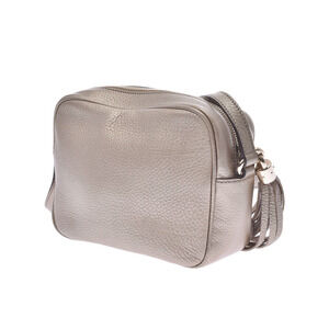 Gucci Calfskin Shoulder Bag Disco Gold
